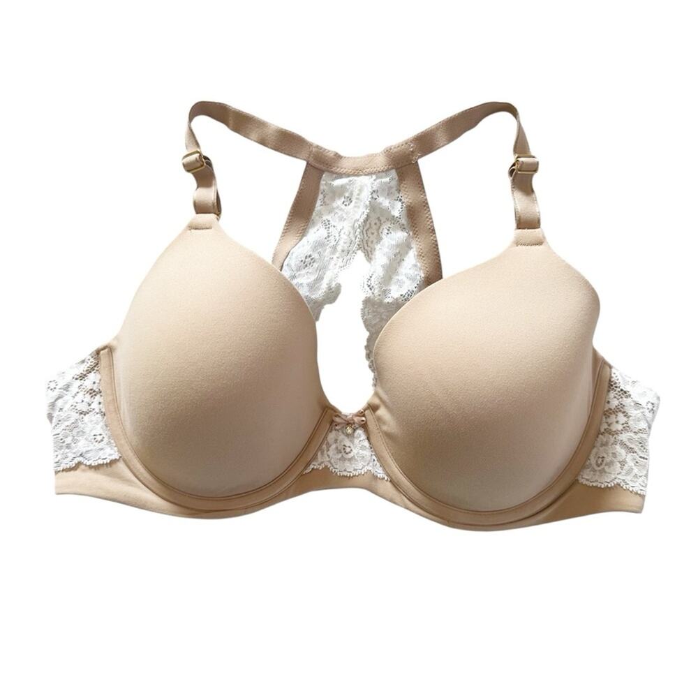 Soma Embraceable Full Coverage Lace Bra Nude White Size 38C